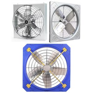 ventilátor pro odvětrávání kravína, závěsné větrání